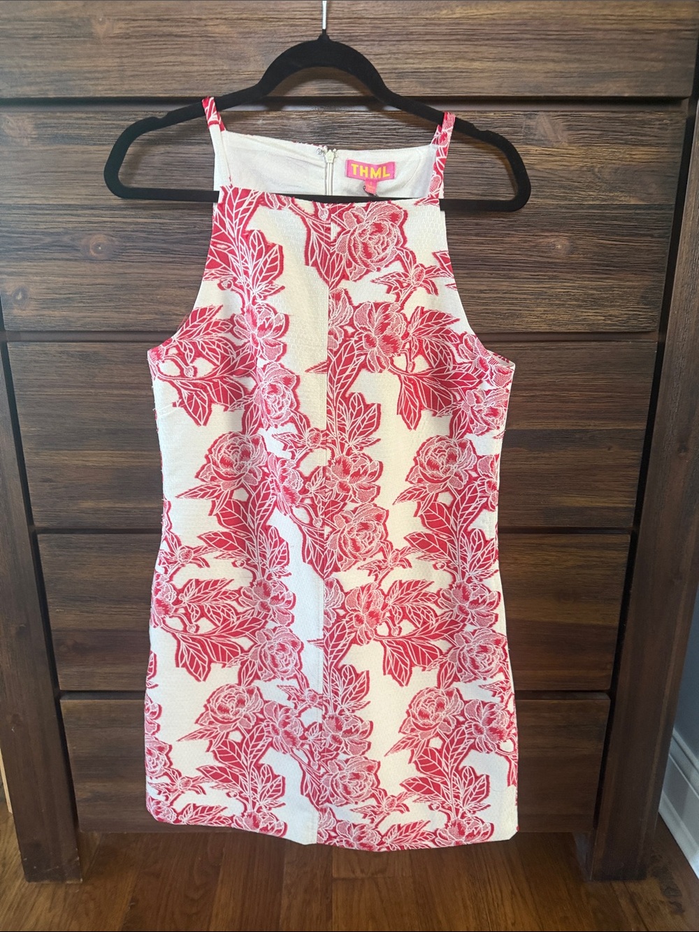 THML White and Red Floral Shift Dress NWT Size Small